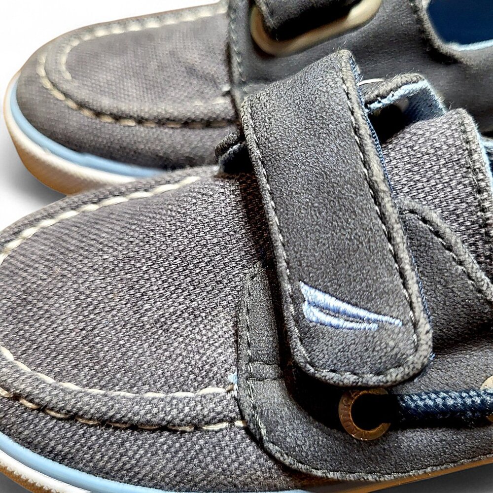 Nautica Little River 2 Boys Boat Shoes Blue Canvas Slip-On Size 7 Toddler - NWOT - Picture 5 of 9